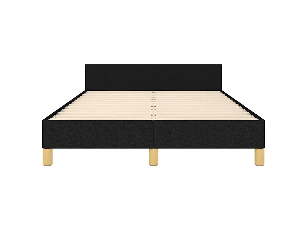 Cadre de lit sans matelas noir 120x190 cm tissu