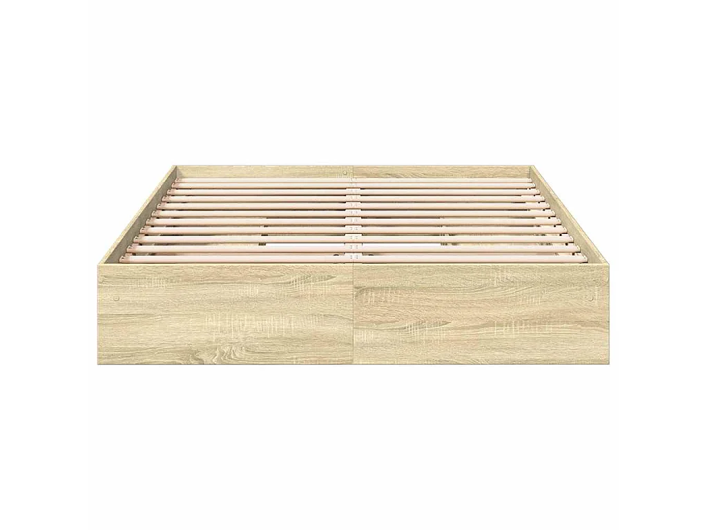 Cadre de lit avec tiroirs sans matelas chêne sonoma 160x200 cm