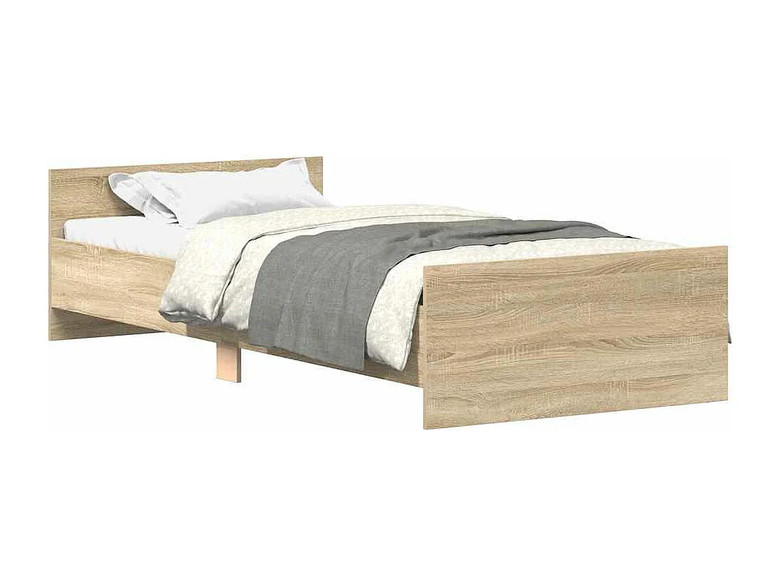 Cadre de lit sans matelas chêne sonoma 100x200 cm