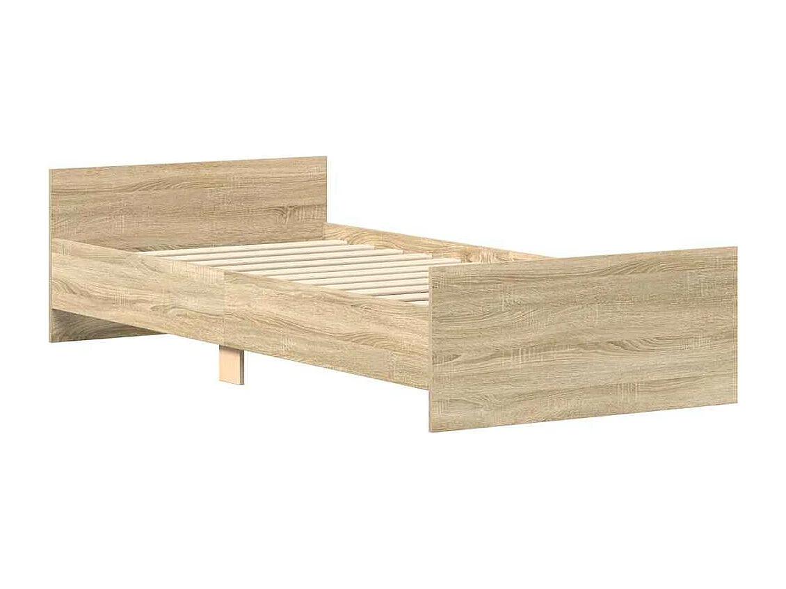 Cadre de lit sans matelas chêne sonoma 100x200 cm
