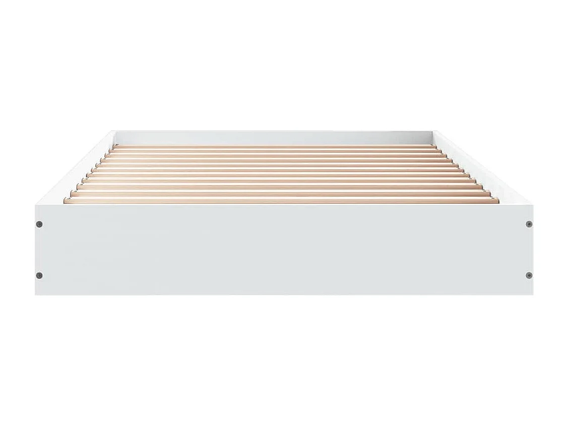 Bedframe bewerkt hout wit 75x190 cm
