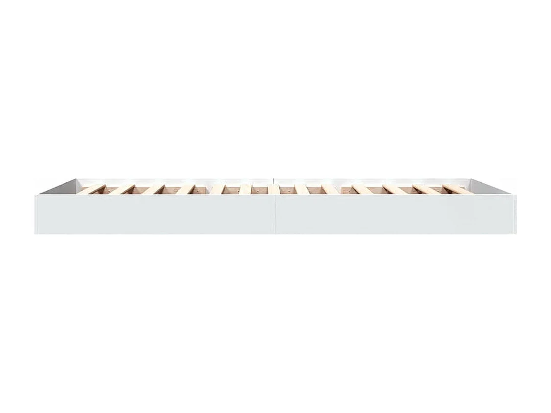 Bedframe bewerkt hout wit 75x190 cm