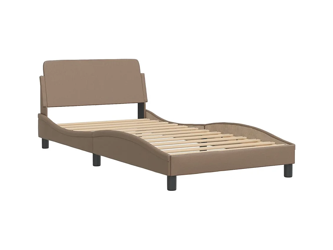 Lit avec matelas cappuccino 100x200 cm similicuir