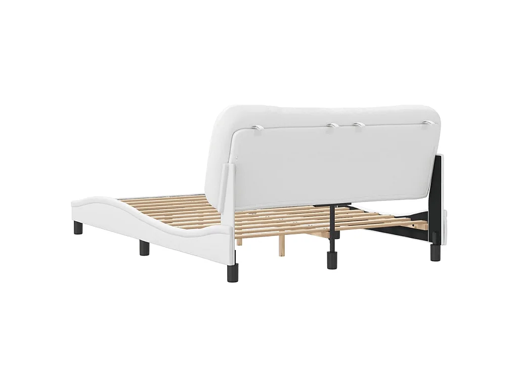 Giroletto senza Materasso Hvar Bianco 140x200 cm in Similpelle