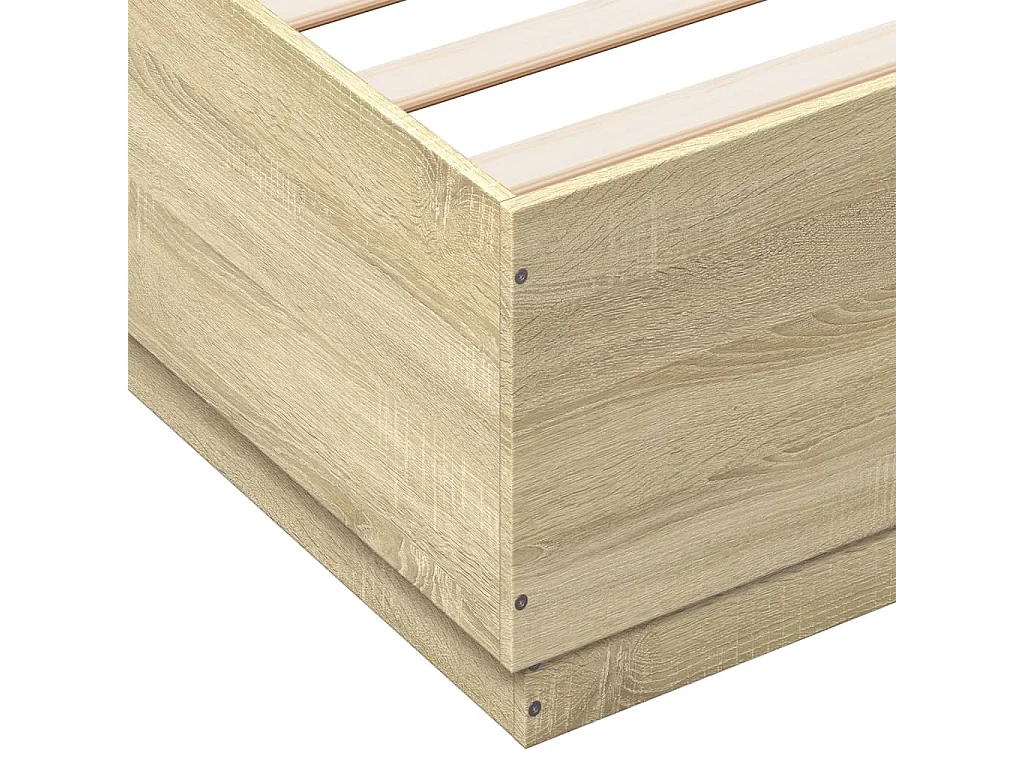 Cadre de lit sans matelas chêne sonoma 150x200 cm