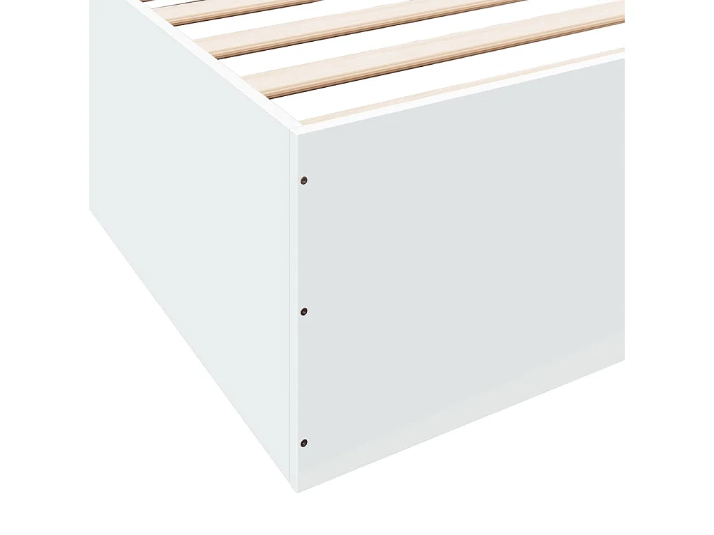Estrutura de cama 200x200 cm derivados de madeira branco