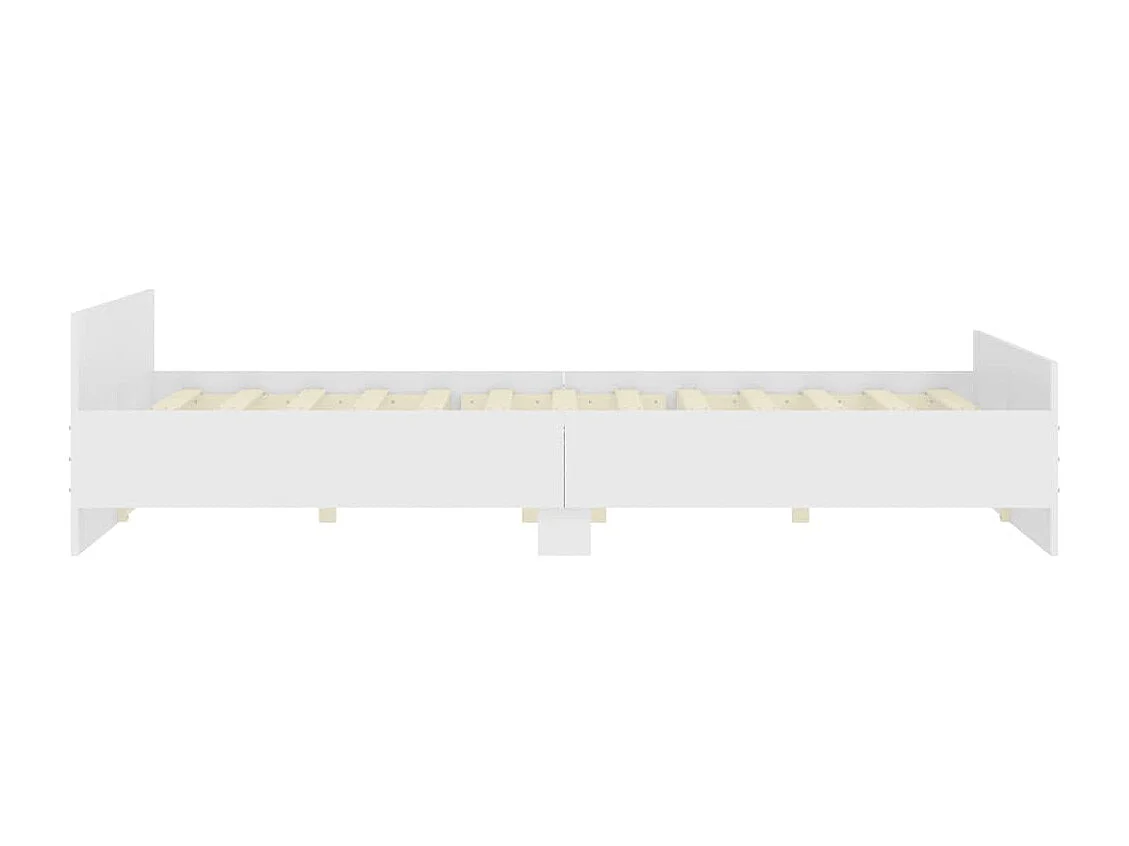 Bedframe met hoofd- en voeteneinde wit 200x200 cm