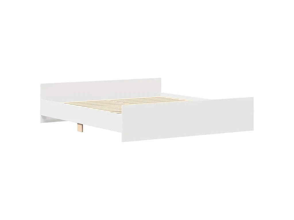 Bedframe met hoofd- en voeteneinde wit 200x200 cm