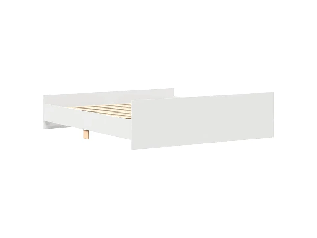 Bedframe met hoofd- en voeteneinde wit 200x200 cm