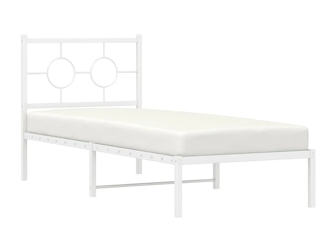 Estrutura de cama sem colchão com cabeceira 75x190 cm branco