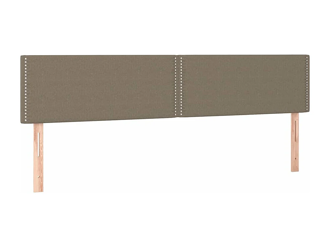Sommier à lattes de lit matelas et LED taupe 120x190 cm tissu