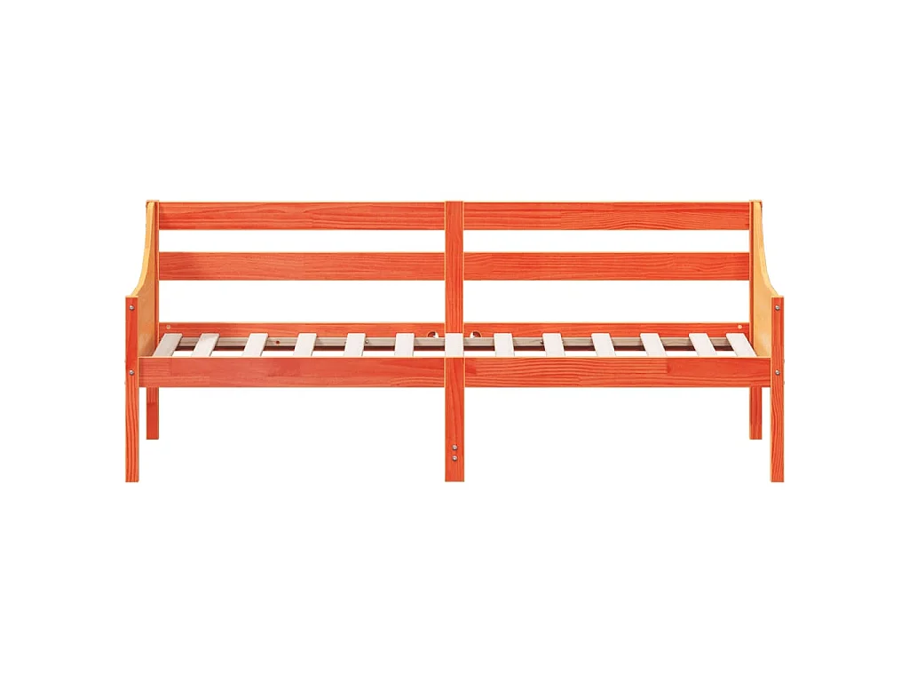 Dormeuse senza Materasso Marrone Cera 90x190 cm Legno di Pino