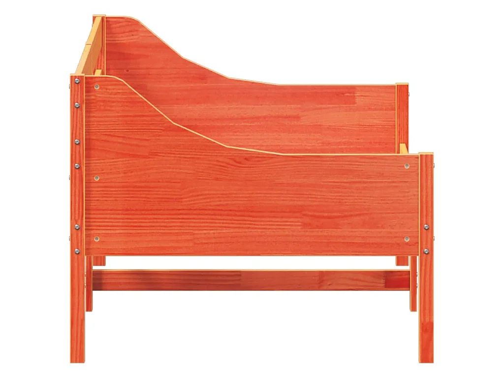 Dormeuse senza Materasso Marrone Cera 90x190 cm Legno di Pino