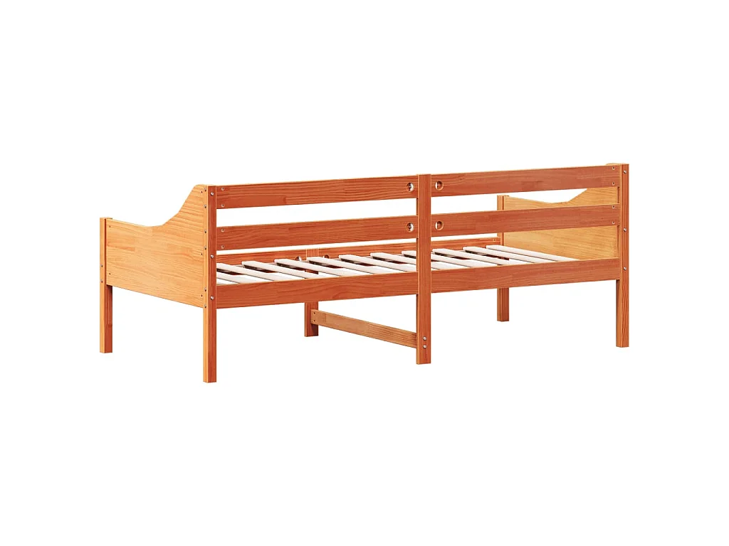 Dormeuse senza Materasso Marrone Cera 90x190 cm Legno di Pino