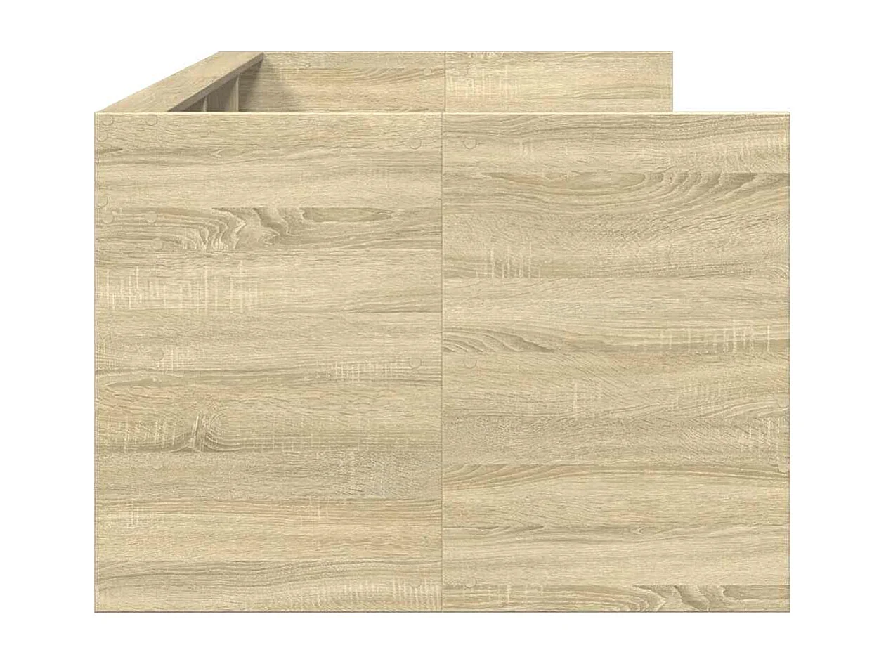 Slaapbank met lades zonder matras 90x190 cm sonoma eikenkleurig