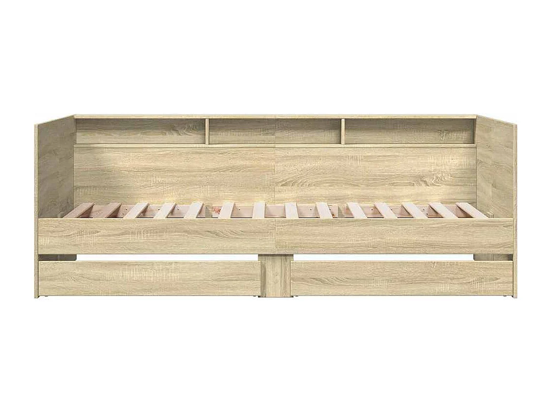Lit de jour avec tiroirs sans matelas chêne sonoma 90x190 cm