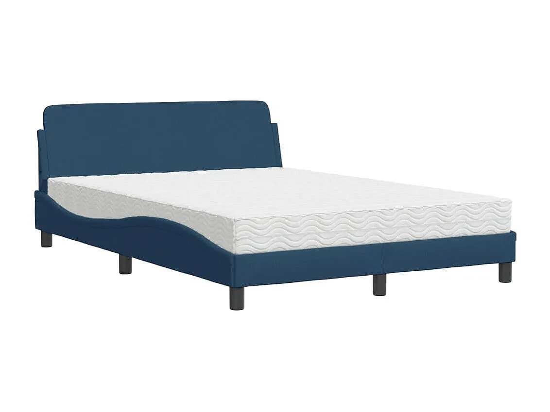 Letto con Materasso Dover Blu 120x200 cm in Tessuto