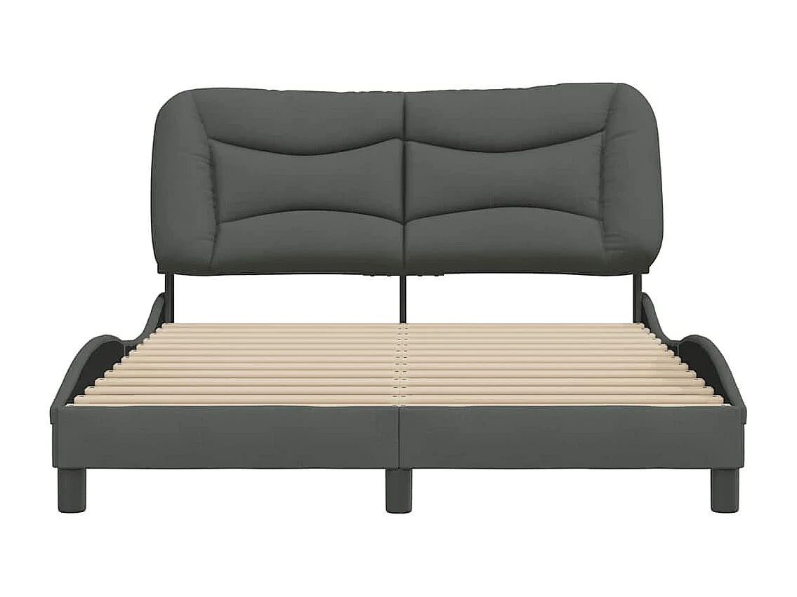 Bedframe zonder matras "Hvar" stof donkergrijs 140x190 cm
