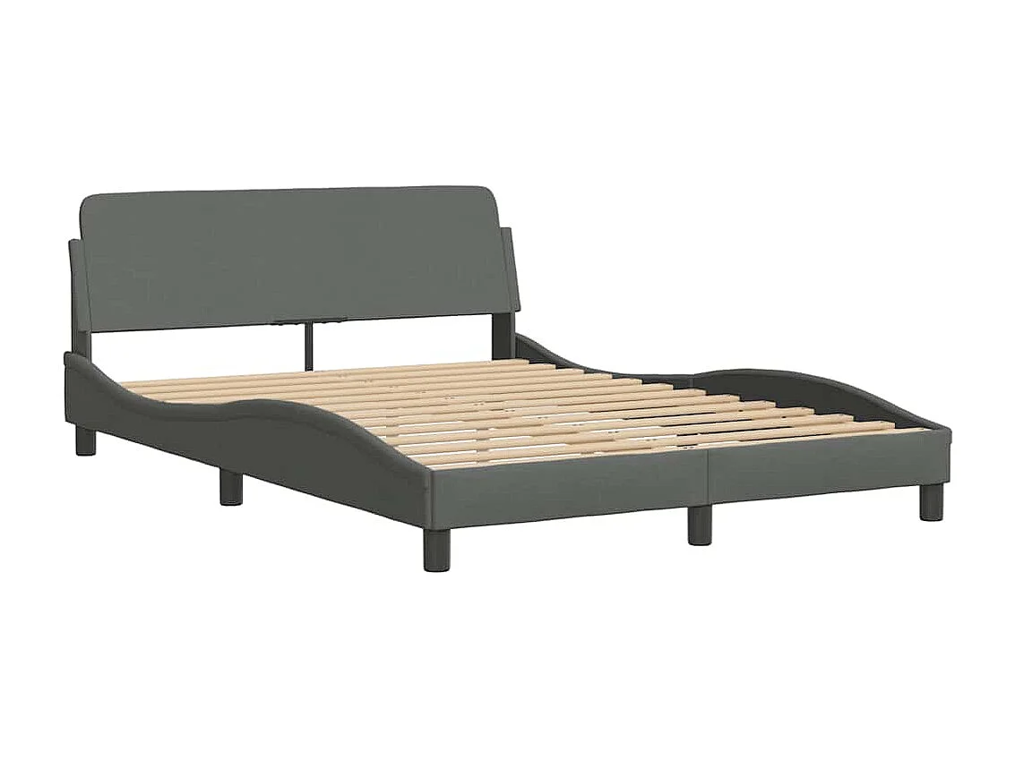 Bedframe zonder matras "Hvar" stof donkergrijs 140x190 cm