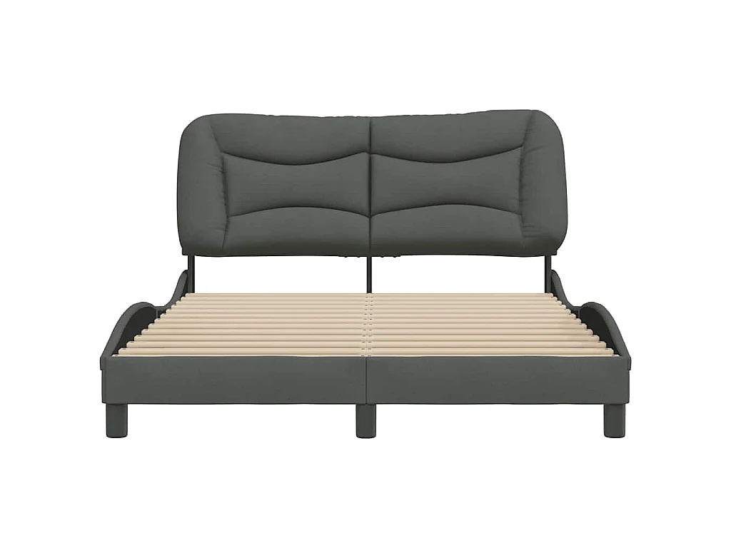 Bedframe zonder matras "Hvar" stof donkergrijs 140x190 cm