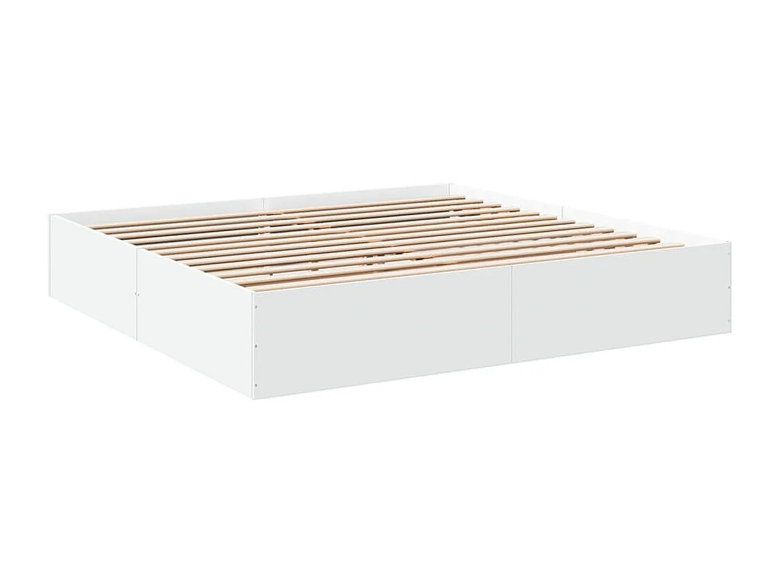 Estrutura de cama 180x200 cm derivados de madeira branco