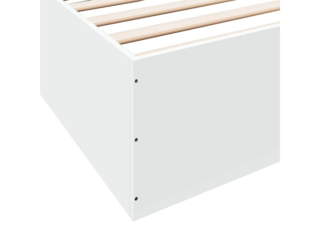 Estrutura de cama 180x200 cm derivados de madeira branco