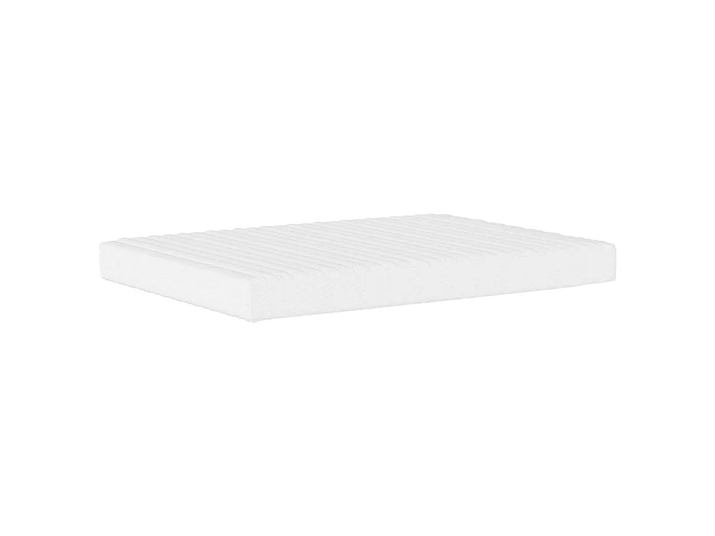 Cama Viana con colchón cuero sintético blanco 120x200 cm