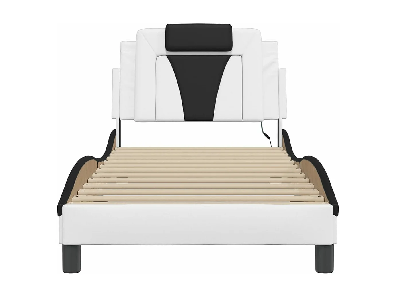 Bedframe "Viana" met LED zonder matras wit en zwart 90x190 cm