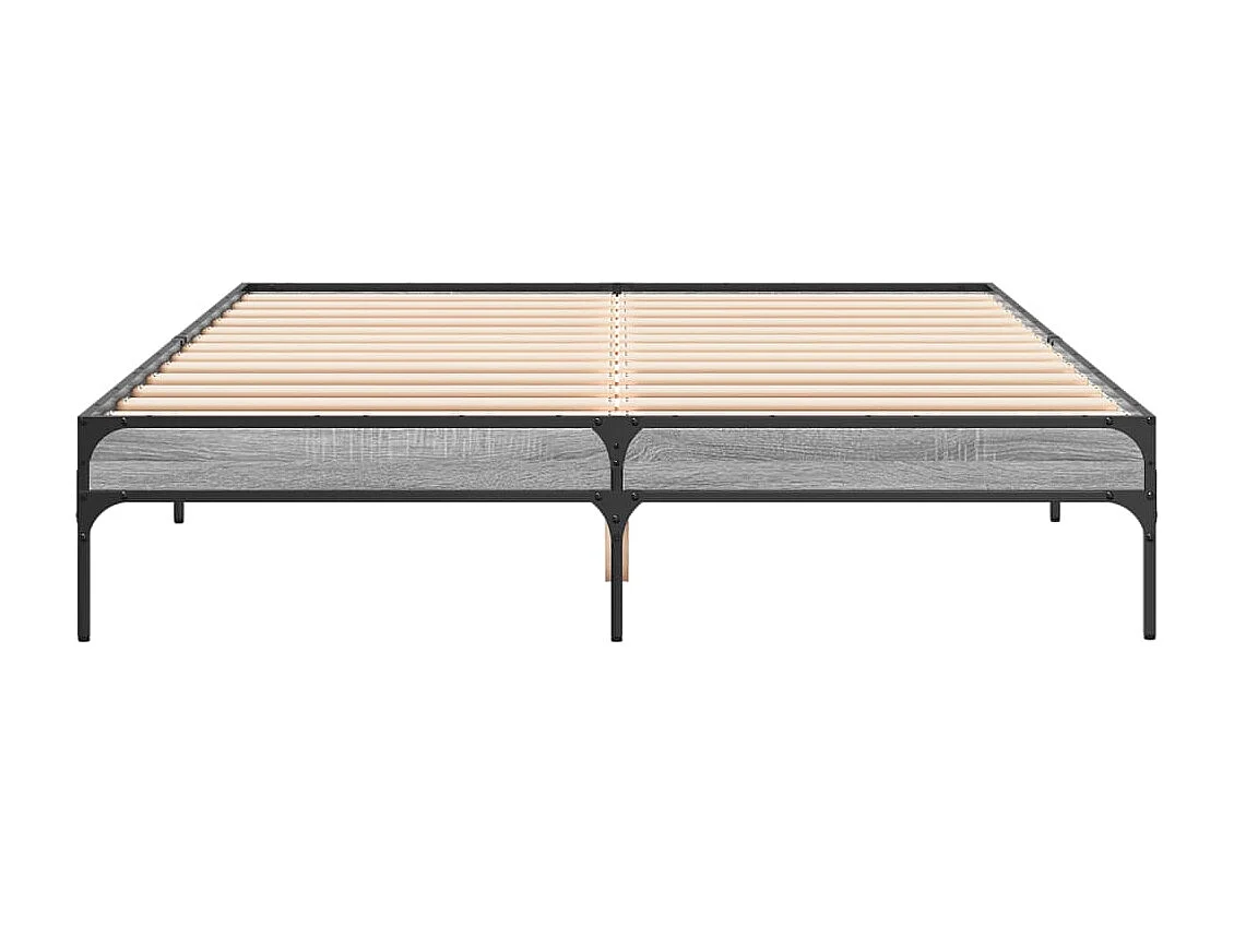 Cadre de lit sans matelas sonoma gris 140x200 cm