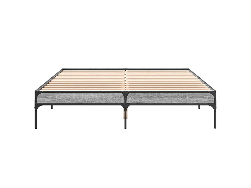 Cadre de lit sans matelas sonoma gris 140x200 cm