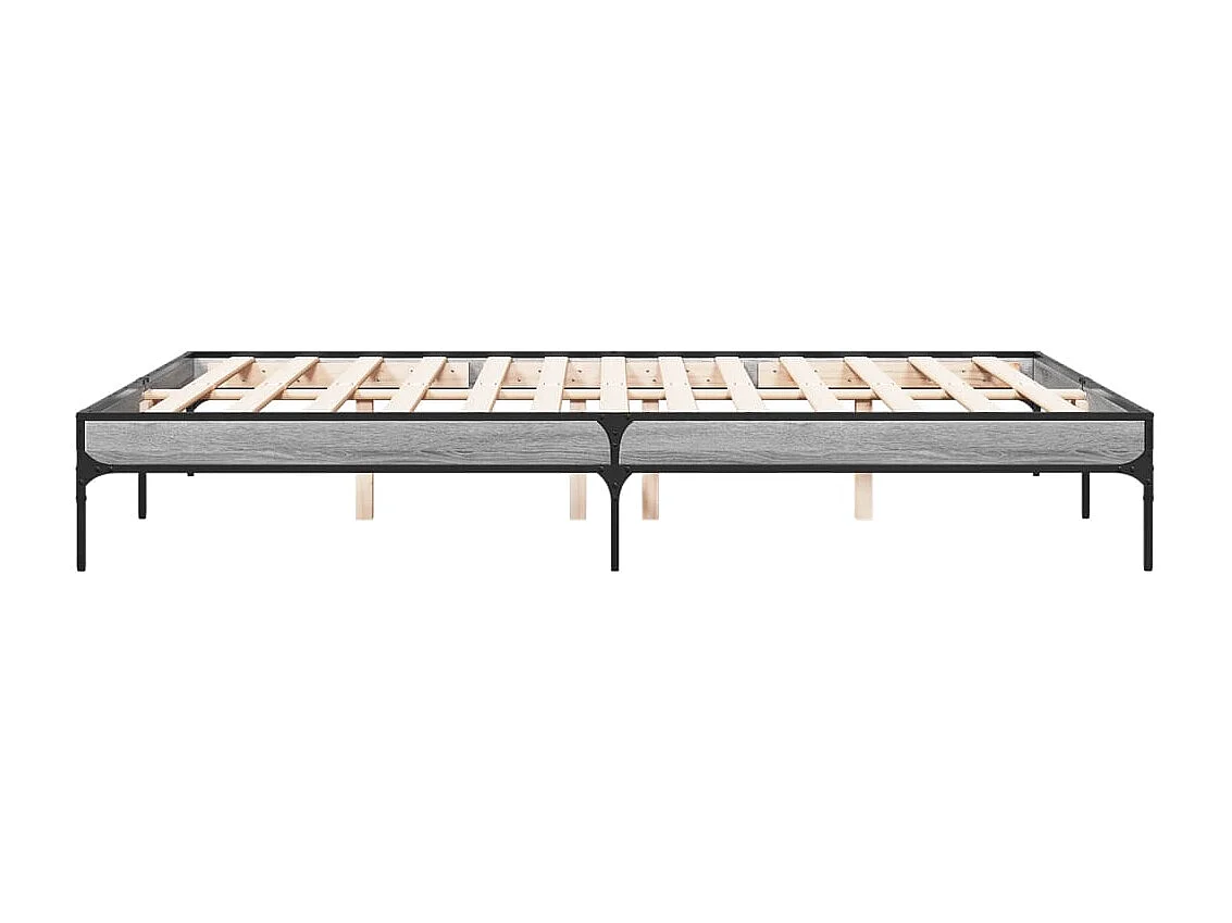 Cadre de lit sans matelas sonoma gris 140x200 cm