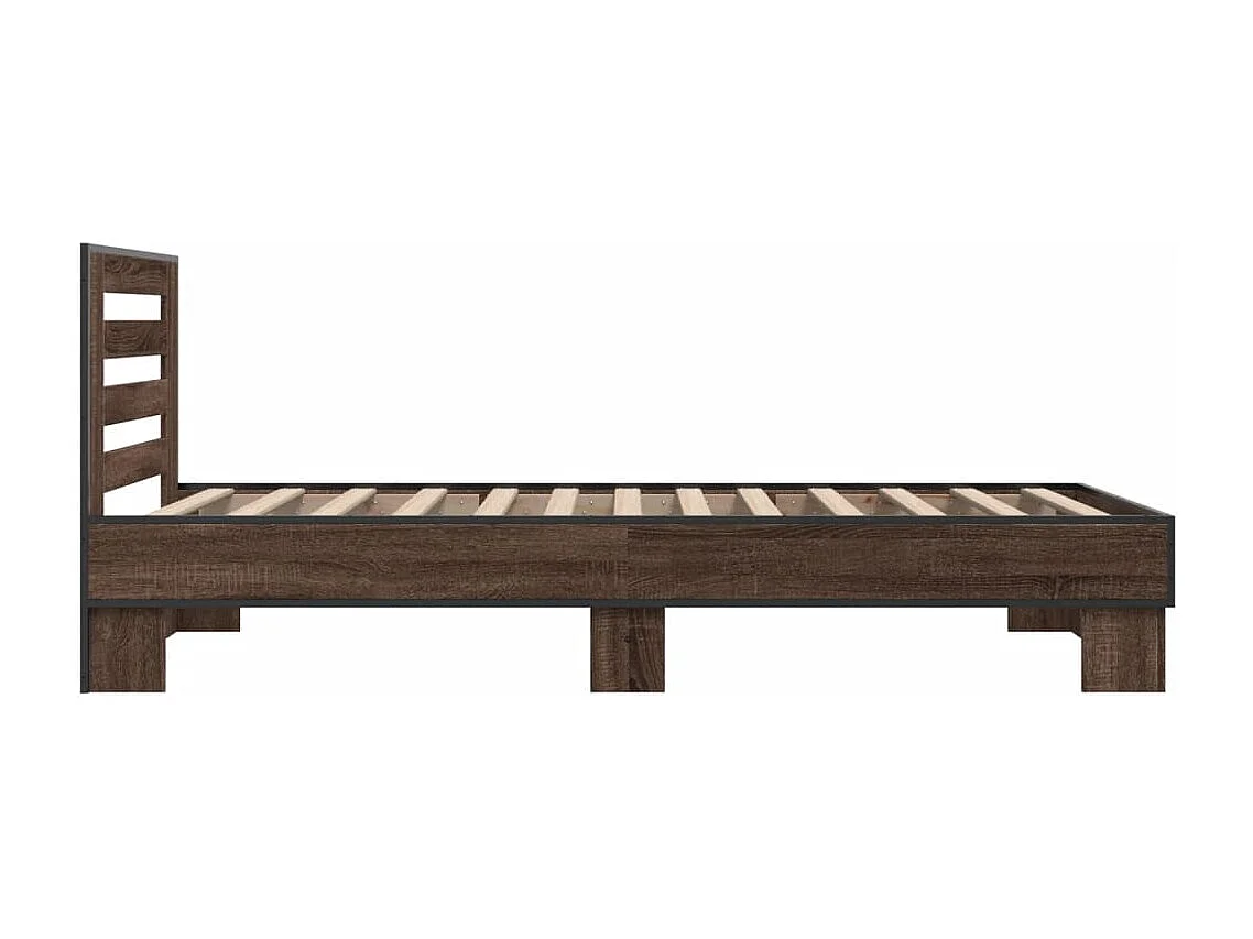 Cadre de lit sans matelas chêne marron 90x190 cm