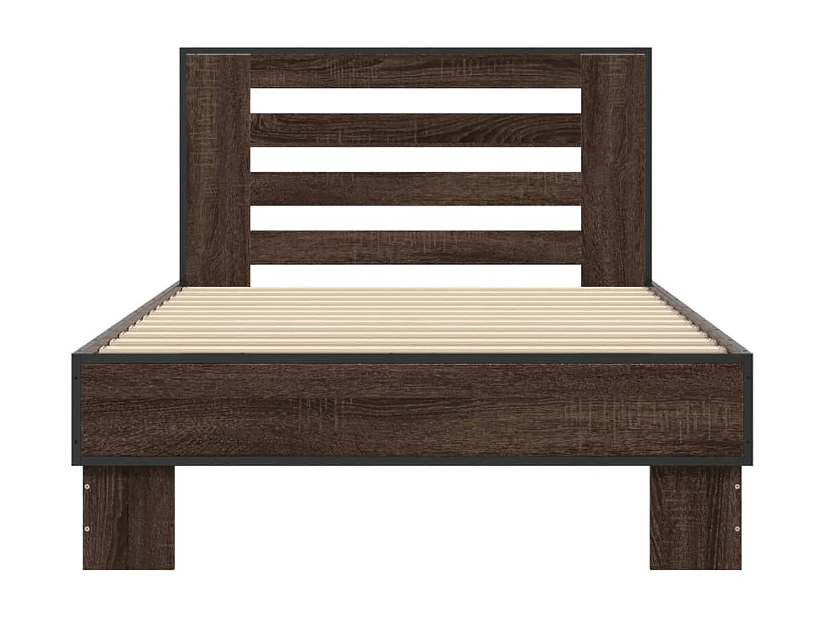 Cadre de lit sans matelas chêne marron 90x190 cm