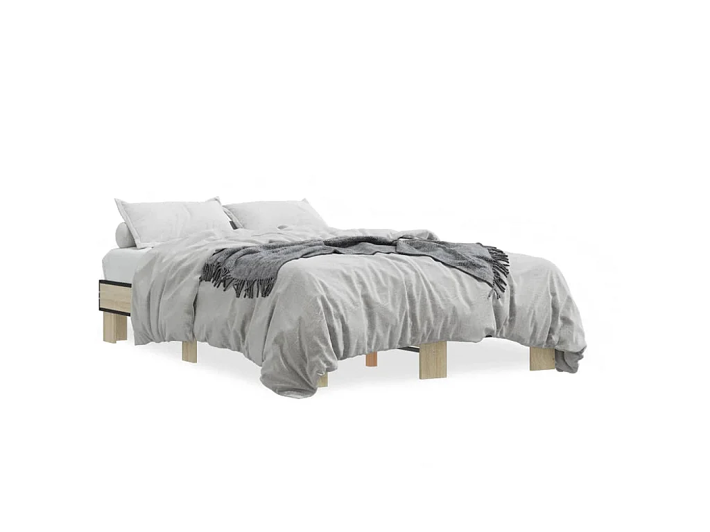 Cadre de lit sans matelas chêne sonoma 120x190 cm