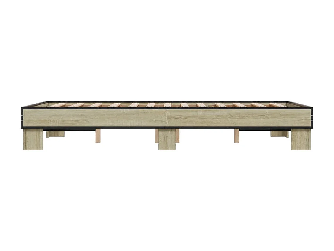 Cadre de lit sans matelas chêne sonoma 120x190 cm