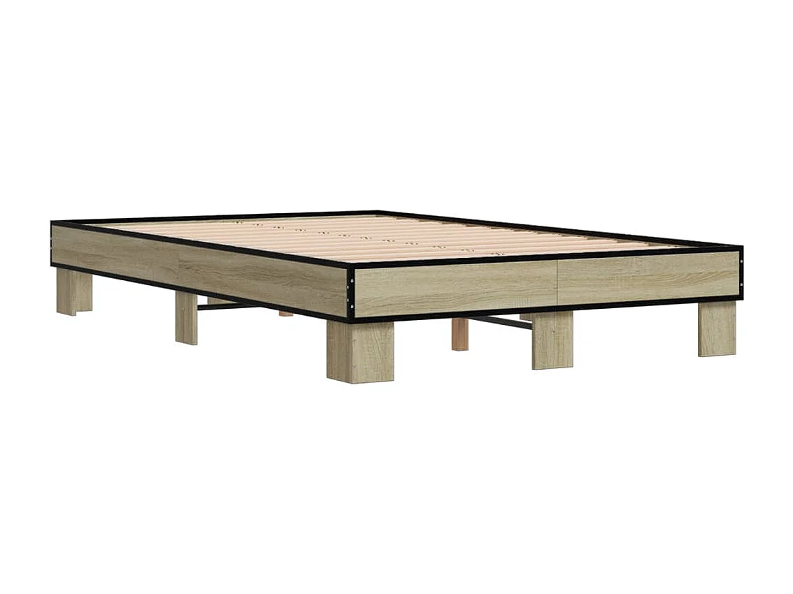 Cadre de lit sans matelas chêne sonoma 120x190 cm