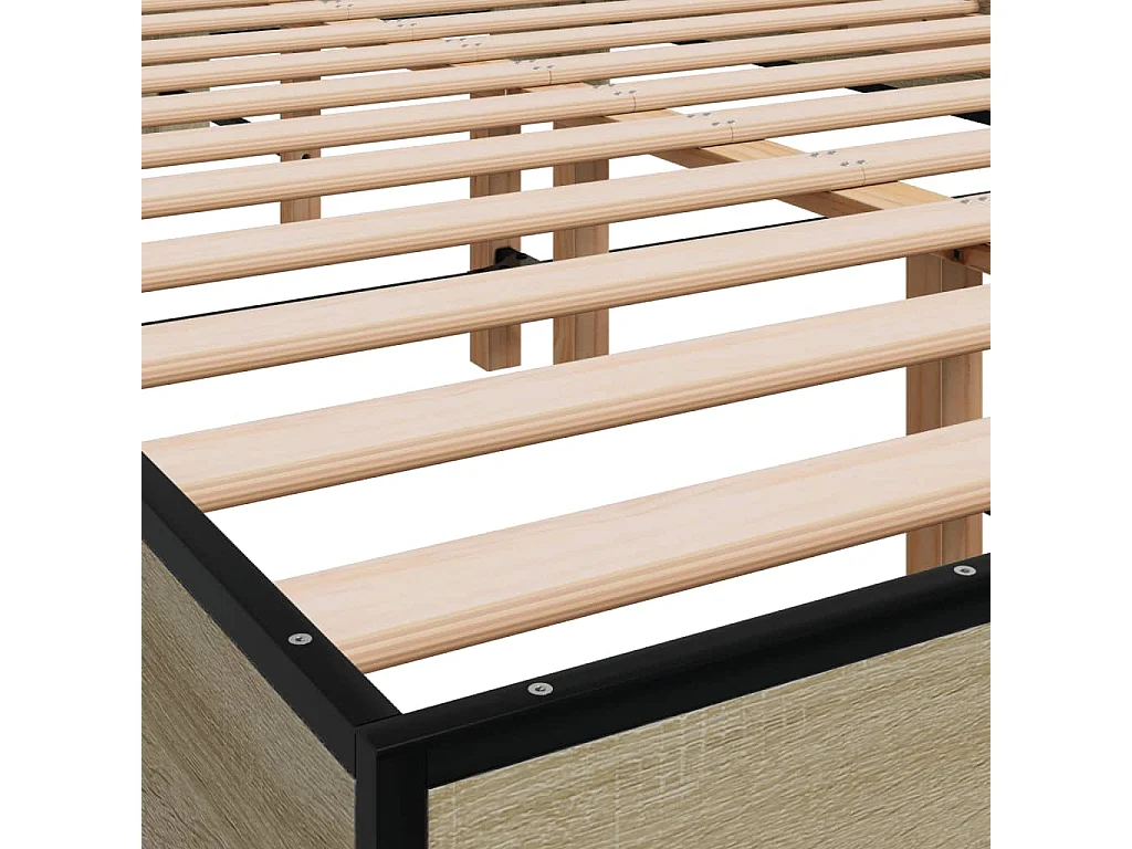 Cadre de lit sans matelas chêne sonoma 120x190 cm