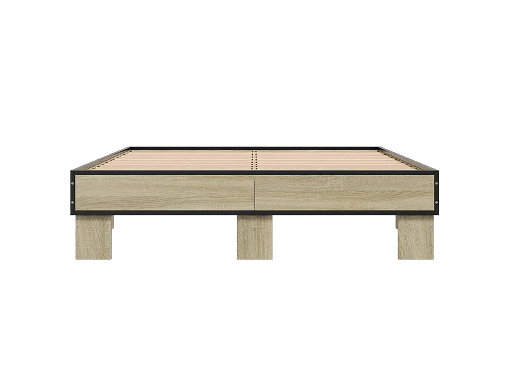 Cadre de lit sans matelas chêne sonoma 120x190 cm