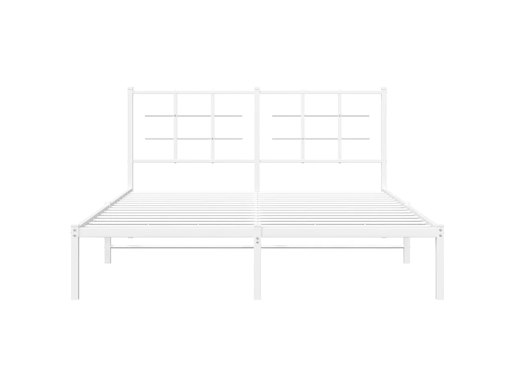 Giroletto con Testiera Metallo Bianco 160x200 cm