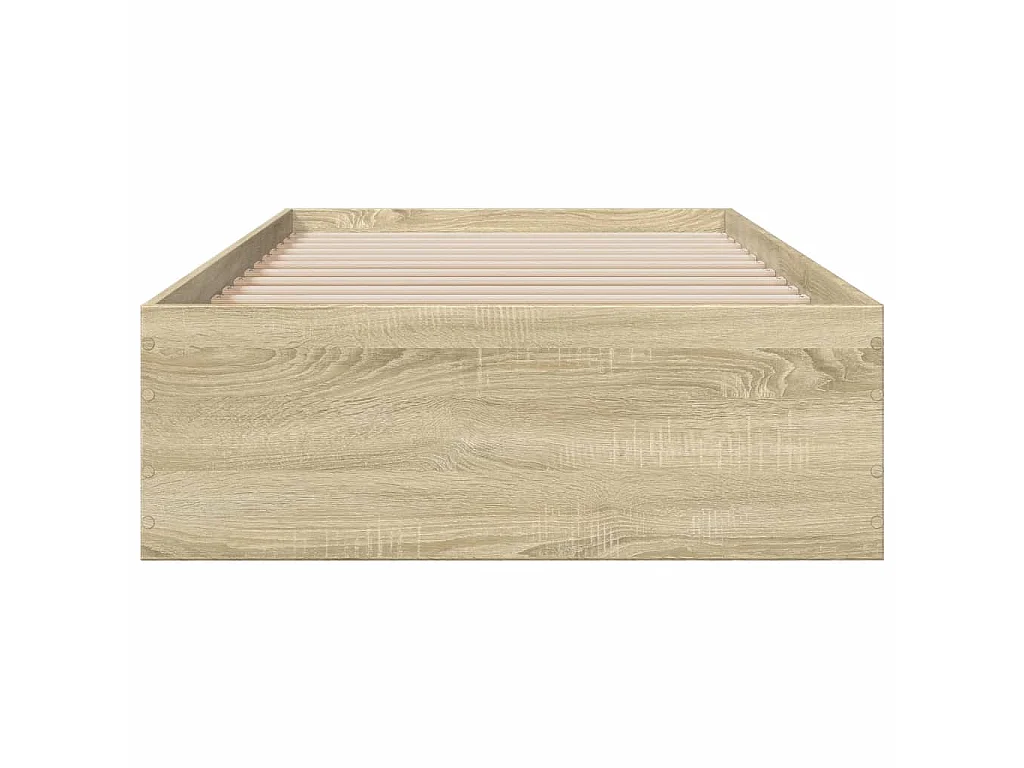 Cadre de lit avec tiroirs sans matelas chêne sonoma 75x190 cm
