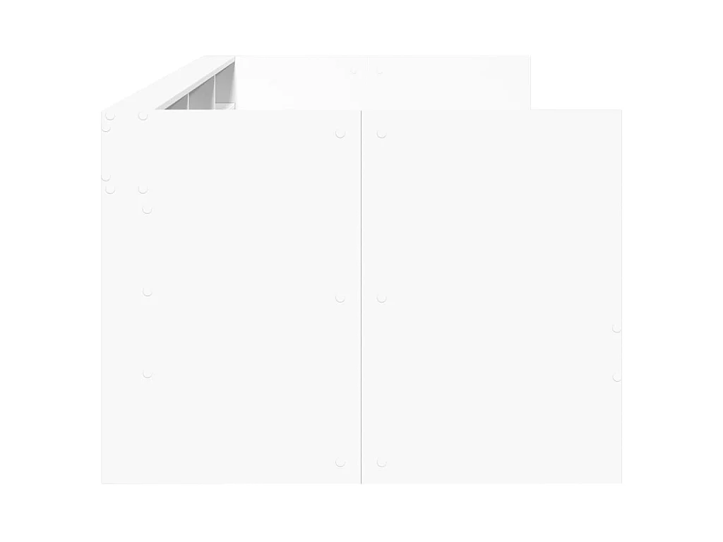 Divano Letto con Cassetti senza Materasso Bianco 75x190 cm
