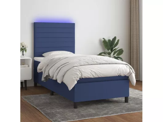 Kauf Unique Boxspringbett mit Matratze & LED Blau 90x190 cm Stoff