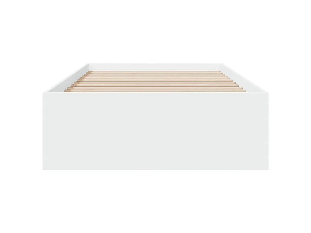 Cadre de lit avec tiroirs sans matelas blanc 90x200 cm