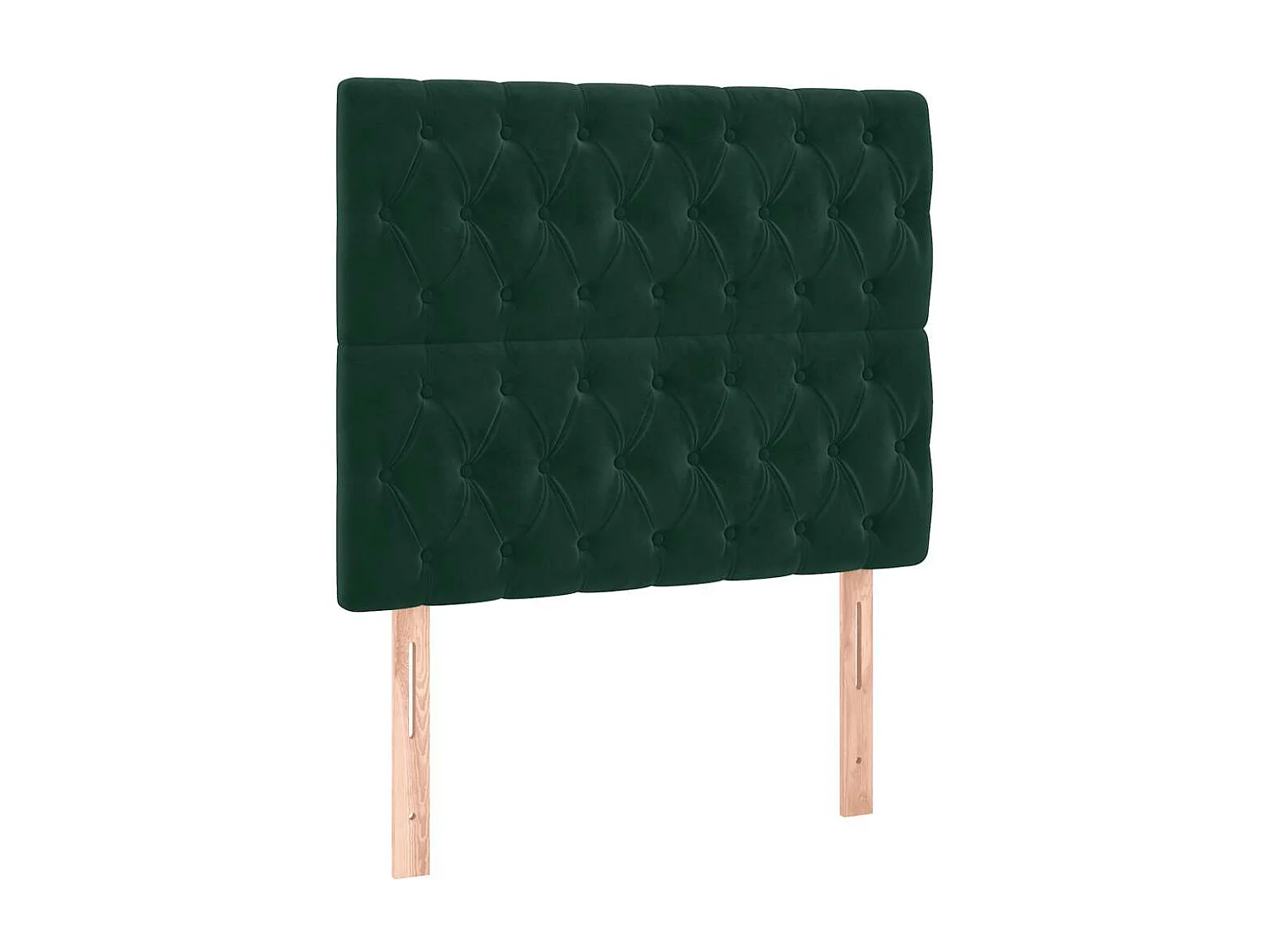 Cadre de lit sans matelas vert foncé 90x190 cm velours