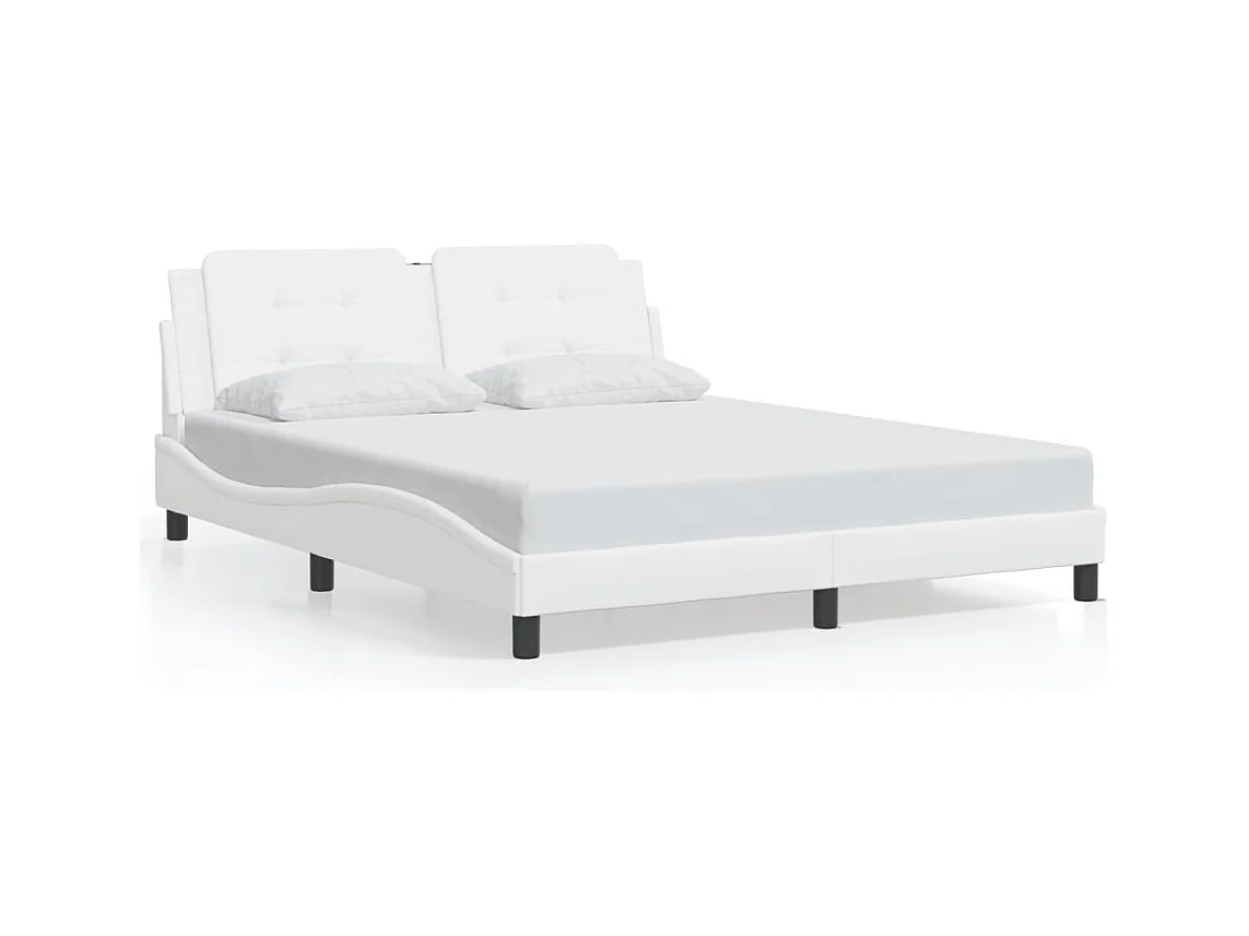 Bedframe zonder matras "Zadar" kunstleer wit 160x200 cm