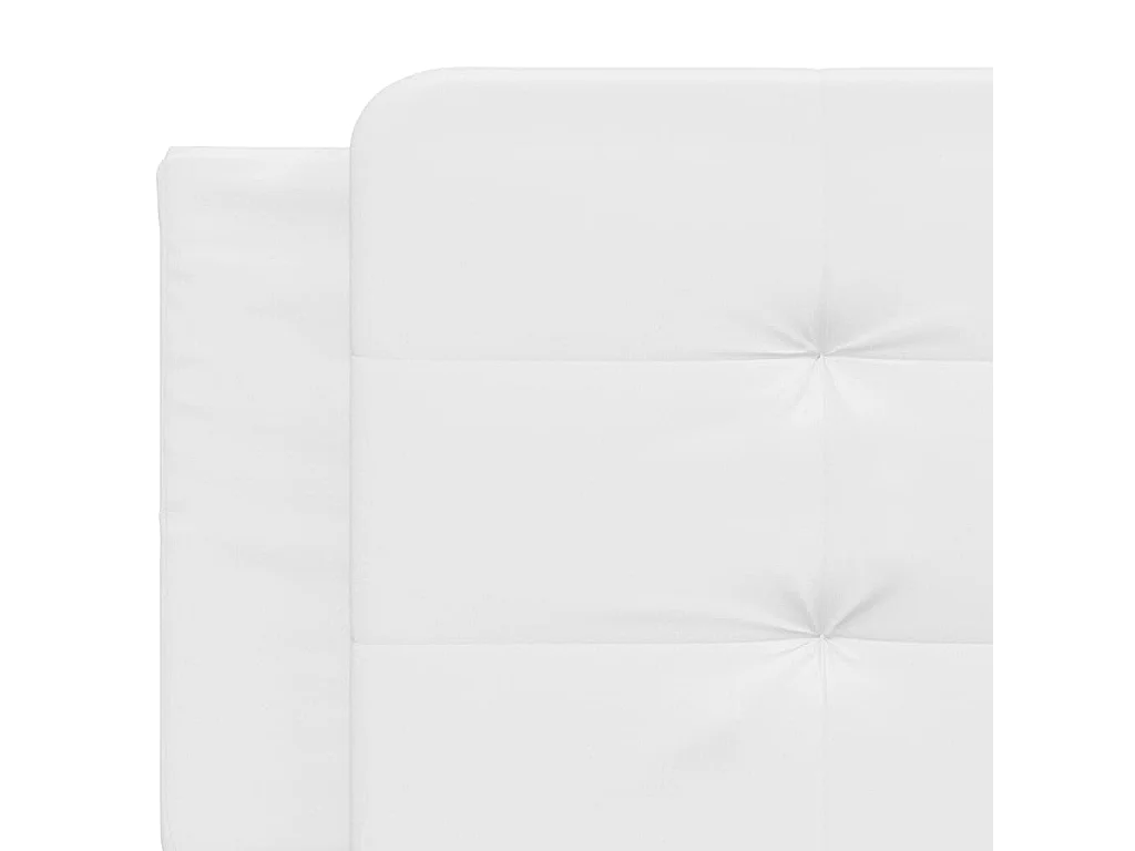 Estrutura de cama sem colchão Zadar 160x200 cm couro artificial branco