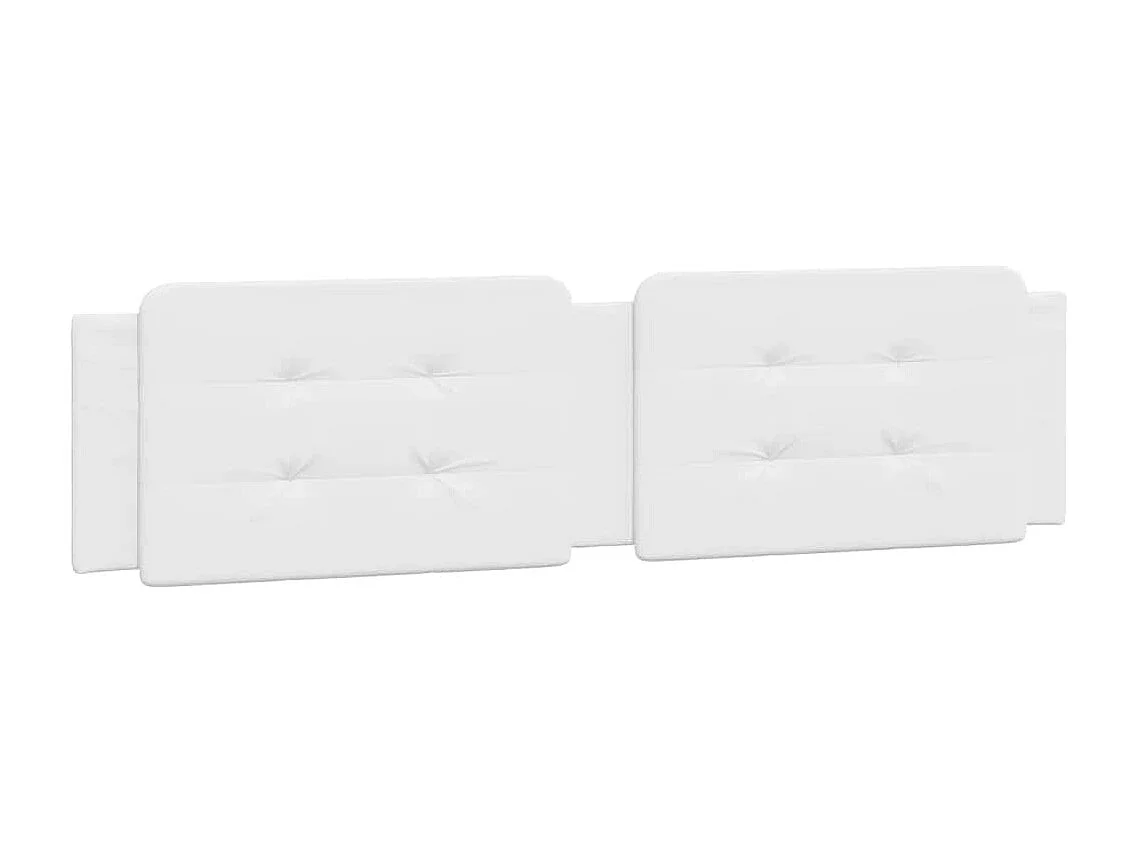 Cadre de lit sans matelas Zadar blanc 160x200 cm similicuir