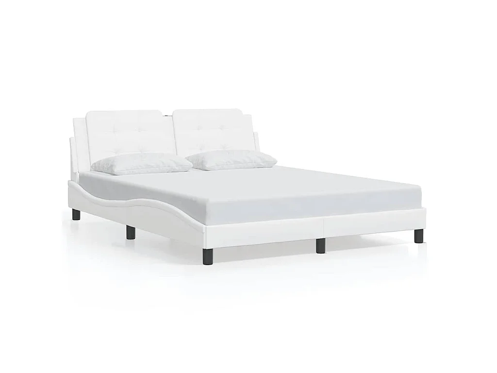 Bedframe zonder matras "Zadar" kunstleer wit 160x200 cm