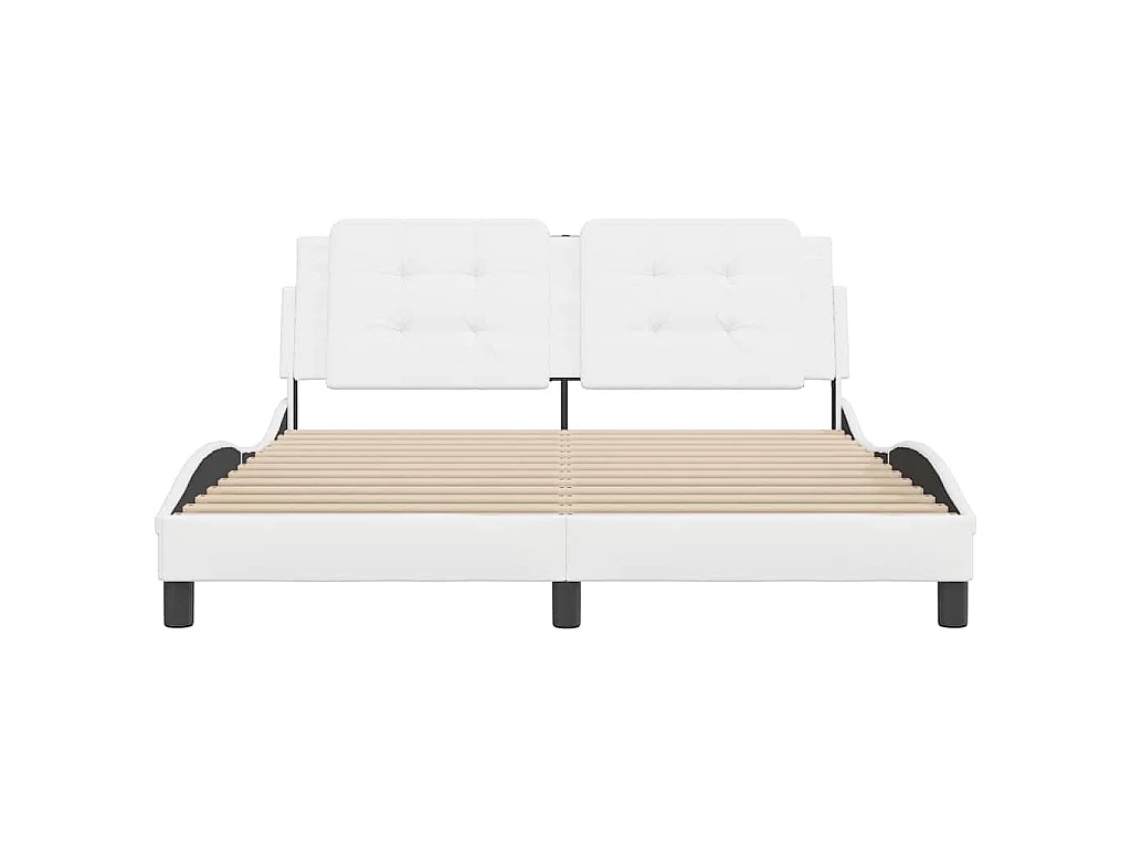Bedframe zonder matras "Zadar" kunstleer wit 160x200 cm