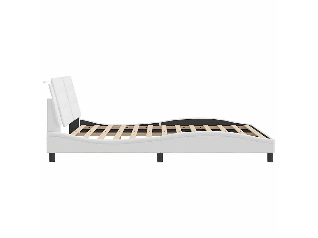 Bedframe zonder matras "Zadar" kunstleer wit 160x200 cm